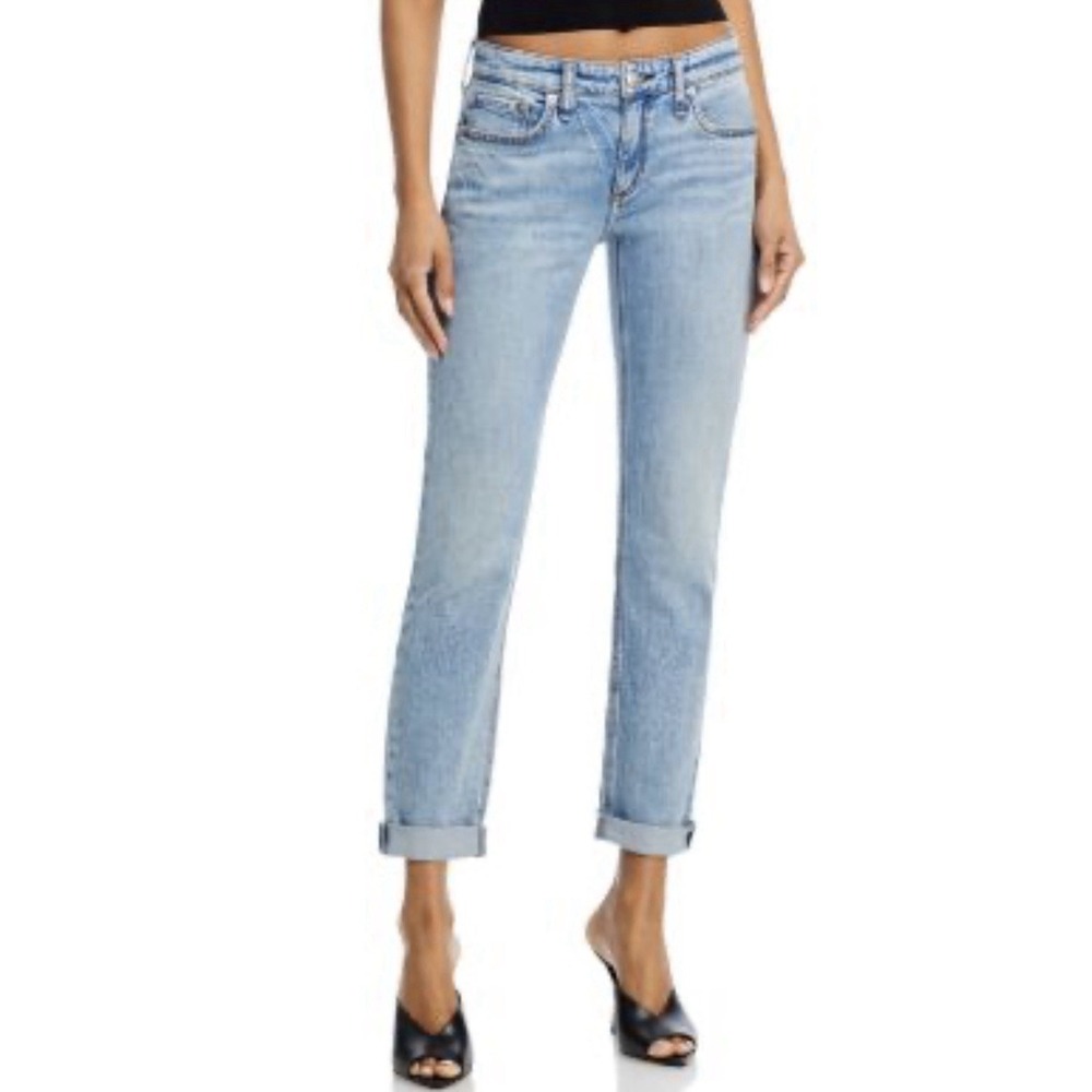 Rag & Bone Dre Light Wash Jeans 29 Melrose Low Rise Slim Boyfriend Denim